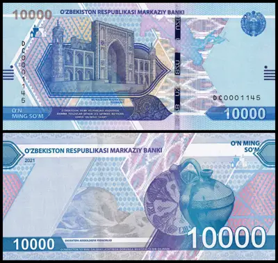 Снимка за обява „🇺🇿 Банкнота Узбекистан 2021 10000 сум UNC нова 🇺🇿“