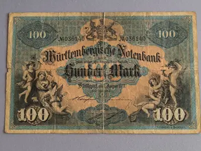 Снимка за обява „Райх банкнота - Германия - 100 марки | 1911г.“