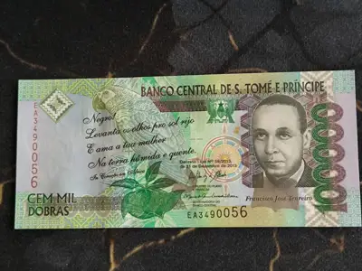 Снимка за обява „Банкнота - Сао Томе и Принсипи - 100000 добрас UNC | 2013г.“