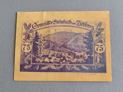 Снимка за обява „Банкнота - Австрия - 75 хелера (Щайнбах ам Зиберг) | 1920г.“