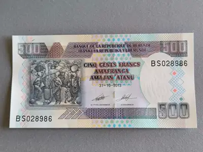 Снимка за обява „Банкнота - Бурунди - 500 франка UNC | 2013г.“