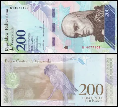 Снимка за обява „🇻🇪 Банкнота Венецуела 2018 200 боливара UNC нова 🇻🇪“