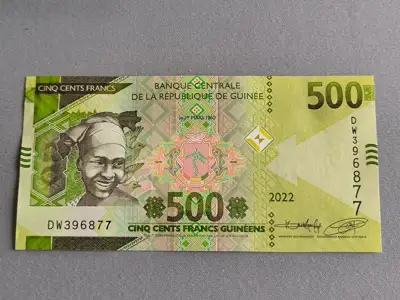 Снимка за обява „Банкнота - Гвинея - 500 франка UNC | 2022г.“