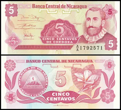 Снимка за обява „🇳🇮 Банкнота Никарагуа 1991 5 сентавос UNC нова 🇳🇮“
