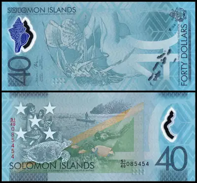 Снимка за обява „🇸🇧 Банкнота Соломонови Острови 2018 40 долара юбилейна UNC нова 🇸🇧“