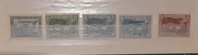 Снимка за обява „Марки - серия с надпечатки "Наводнението в Севлиево1939"“
