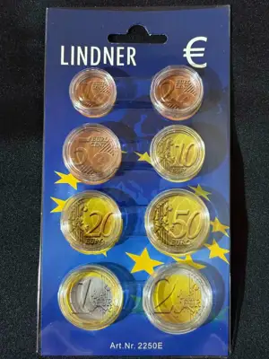 Снимка за обява „LINDNER – Опаковка за евро сет от 1 цент до 2 евро с капсули“