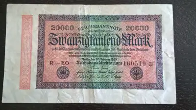 Снимка за обява „Райх банкнота - Германия - 20 000 марки | 1923г“
