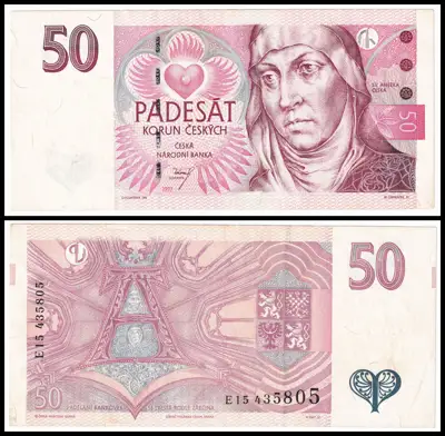 Снимка за обява „🇨🇿 Банкнота Чехия 1997 50 крони 🇨🇿“