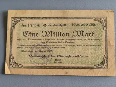 Снимка за обява „Райх банкнота - Германия - 1 000 000 марки | 1923г.“