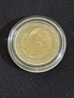 Снимка за обява „Словакия 2018 – 2 евро - 25 години република Словакия UNC“