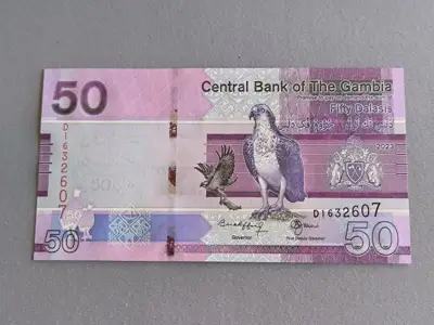 Снимка за обява „Банкнота - Гамбия - 50 даласи UNC | 2023г.“