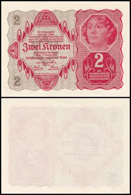 Снимка за обява „🇦🇹 Банкнота Австрия 1922 2 крони UNC нова 🇦🇹“