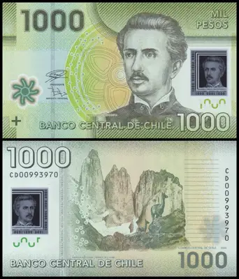 Снимка за обява „🇨🇱 Банкнота Чили 2020 1000 песо полимер UNC нова 🇨🇱“